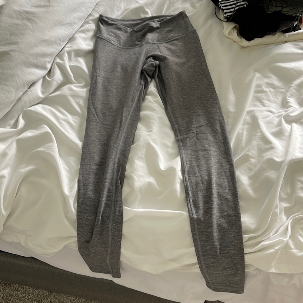 Gray lululemon leggings, full length